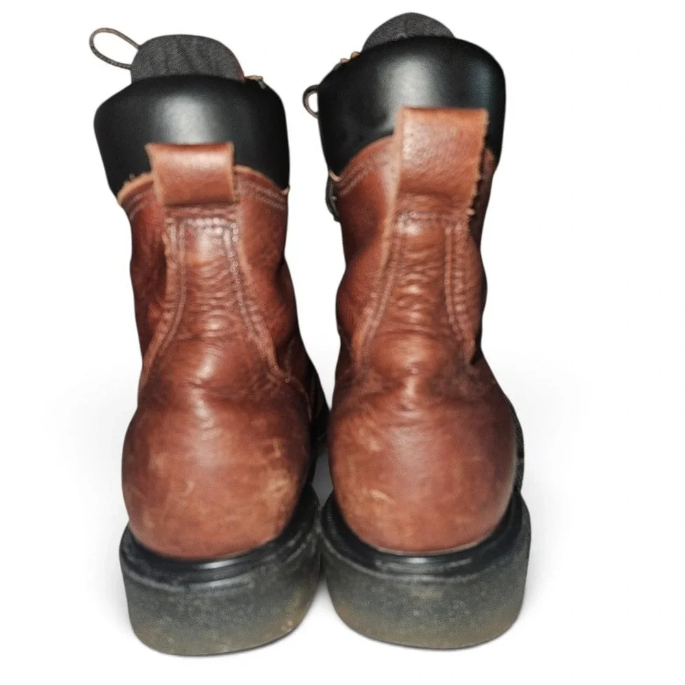 Red Wing Mens Brown Leather Lace Up Work Boots Oil Slip Resistant High Top sz10B